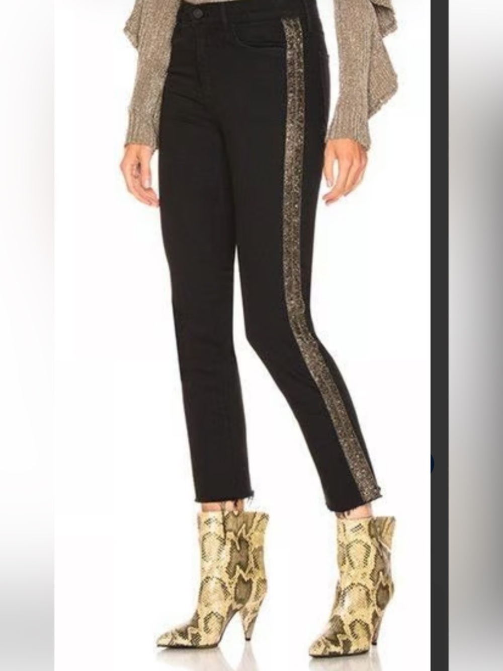 MOTHER High Waist Looker Ankle Fray in Guilty Flash